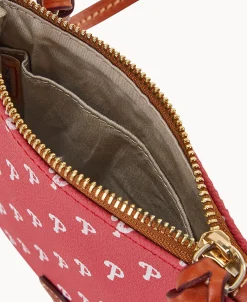 Dooney & Bourke Game Day Ready | Printed Fabric^MLB Small North South Top Zip Crossbody