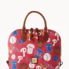 Dooney & Bourke Game Day Ready | Printed Fabric^MLB Zip Zip Satchel