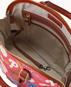 Dooney & Bourke Game Day Ready | Printed Fabric^MLB Zip Zip Satchel