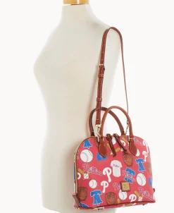 Dooney & Bourke Game Day Ready | Printed Fabric^MLB Zip Zip Satchel