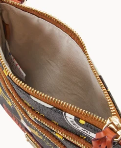 Dooney & Bourke Game Day Ready | Printed Fabric^MLB N S Triple Zip Crossbody