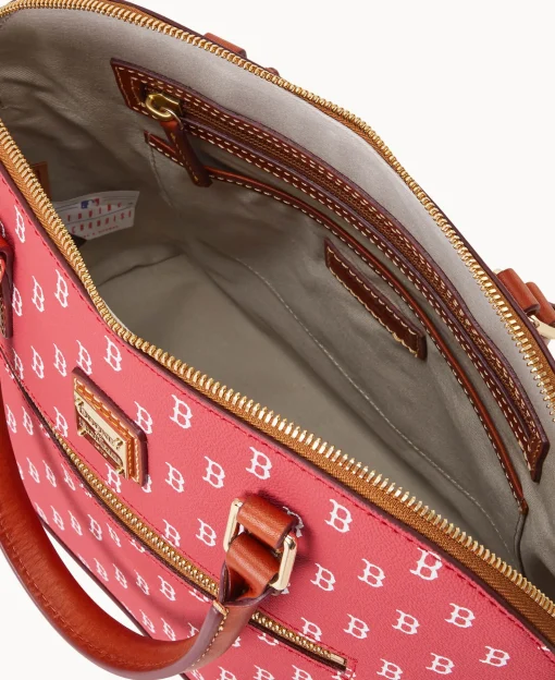 Dooney & Bourke Game Day Ready | Printed Fabric^MLB Domed Zip Satchel