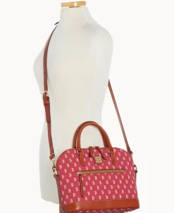 Dooney & Bourke Game Day Ready | Printed Fabric^MLB Domed Zip Satchel