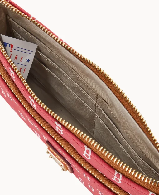Dooney & Bourke Grab and Go | Wristlets^MLB Red Sox Double Zip Wristlet