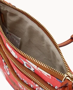 Dooney & Bourke Game Day Ready | Printed Fabric^MLB N S Triple Zip Crossbody