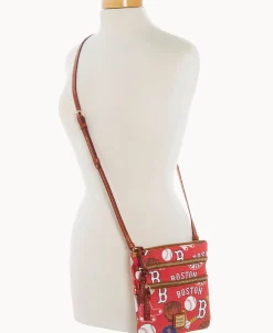 Dooney & Bourke Game Day Ready | Printed Fabric^MLB N S Triple Zip Crossbody
