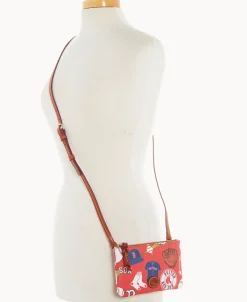Dooney & Bourke Game Day Ready | Printed Fabric^MLB Top Zip Crossbody