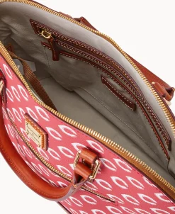 Dooney & Bourke Game Day Ready | Printed Fabric^MLB Domed Zip Satchel