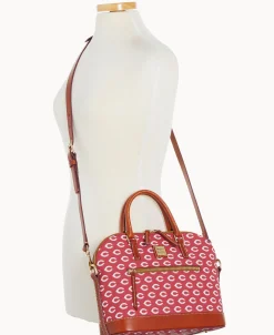 Dooney & Bourke Game Day Ready | Printed Fabric^MLB Domed Zip Satchel