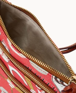 Dooney & Bourke Game Day Ready | Printed Fabric^MLB N S Triple Zip Crossbody