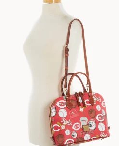 Dooney & Bourke Game Day Ready | Printed Fabric^MLB Zip Zip Satchel