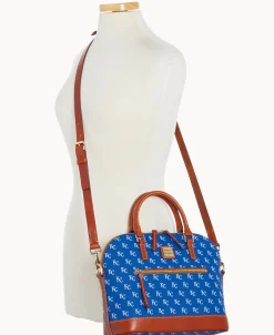 Dooney & Bourke Game Day Ready | Printed Fabric^MLB Domed Zip Satchel