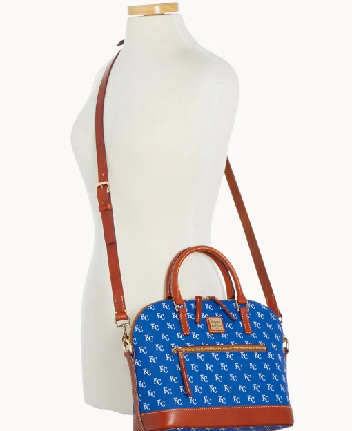 Dooney & Bourke Game Day Ready | Printed Fabric^MLB Domed Zip Satchel