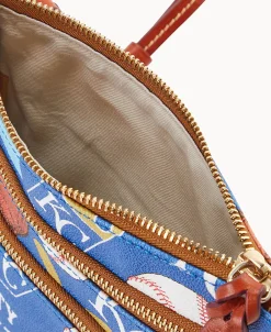 Dooney & Bourke Game Day Ready | Printed Fabric^MLB N S Triple Zip Crossbody
