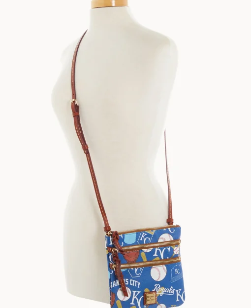 Dooney & Bourke Game Day Ready | Printed Fabric^MLB N S Triple Zip Crossbody