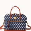 Dooney & Bourke Game Day Ready | Printed Fabric^MLB Domed Zip Satchel
