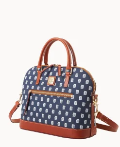 Dooney & Bourke Game Day Ready | Printed Fabric^MLB Domed Zip Satchel