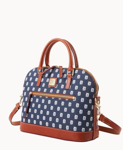Dooney & Bourke Game Day Ready | Printed Fabric^MLB Domed Zip Satchel