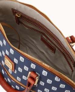 Dooney & Bourke Game Day Ready | Printed Fabric^MLB Domed Zip Satchel