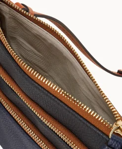 Dooney & Bourke Game Day Ready | Printed Fabric^MLB Triple Zip Crossbody