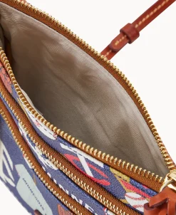 Dooney & Bourke Game Day Ready | Printed Fabric^MLB N S Triple Zip Crossbody