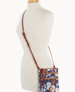Dooney & Bourke Game Day Ready | Printed Fabric^MLB N S Triple Zip Crossbody