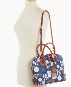Dooney & Bourke Game Day Ready | Printed Fabric^MLB Zip Zip Satchel