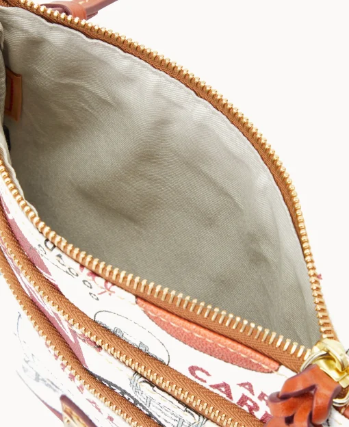 Dooney & Bourke Game Day Ready | Printed Fabric^NFL AZ N S Triple Zip Crossbody