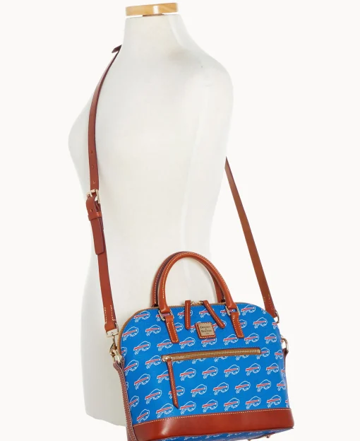 Dooney & Bourke Game Day Ready | Printed Fabric^NFL Domed Zip Satchel