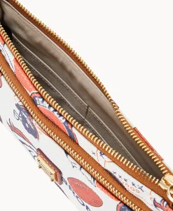 Dooney & Bourke Grab and Go | Wristlets^NFL Broncos Double Zip Wristlet