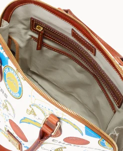 Dooney & Bourke Game Day Ready | Printed Fabric^NFL Zip Zip Satchel