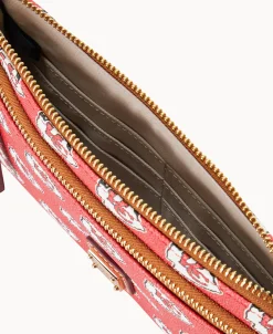Dooney & Bourke Grab and Go | Wristlets^NFL Chiefs Double Zip Wristlet