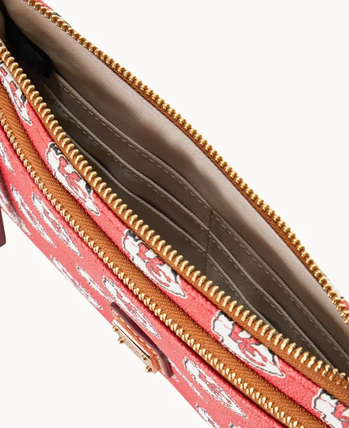 Dooney & Bourke Grab and Go | Wristlets^NFL Chiefs Double Zip Wristlet