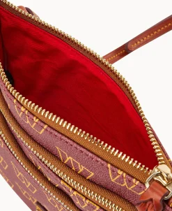 Dooney & Bourke Game Day Ready | Printed Fabric^NFL N S Triple Zip Crossbody