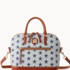 Dooney & Bourke Game Day Ready | Printed Fabric^NFL Domed Zip Satchel
