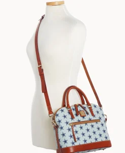 Dooney & Bourke Game Day Ready | Printed Fabric^NFL Domed Zip Satchel