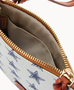 Dooney & Bourke Game Day Ready | Printed Fabric^NFL Small North South Top Zip Crossbody