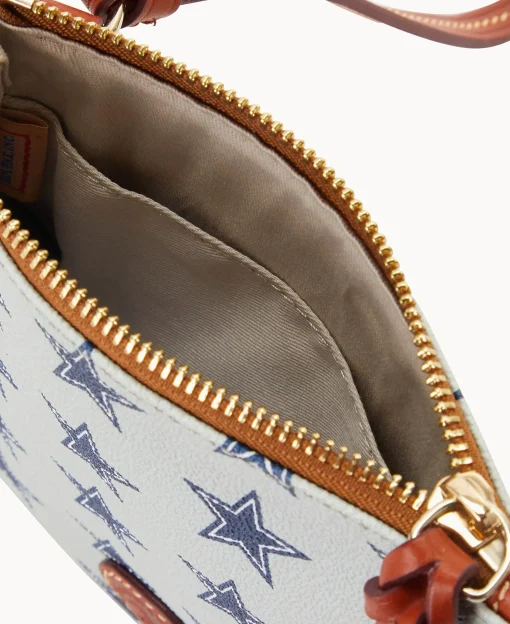 Dooney & Bourke Game Day Ready | Printed Fabric^NFL Small North South Top Zip Crossbody