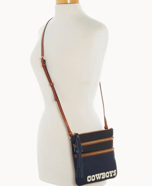 Dooney & Bourke Game Day Ready | Printed Fabric^NFL Triple Zip Crossbody