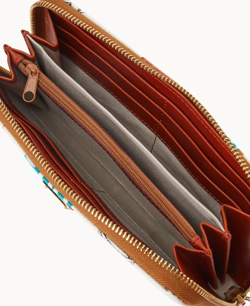 Dooney & Bourke Grab and Go | Wristlets^NFL Large Zip Around Wristlet