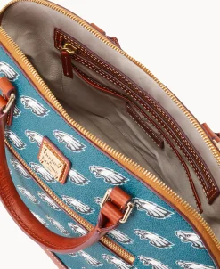 Dooney & Bourke Game Day Ready | Printed Fabric^NFL Domed Zip Satchel