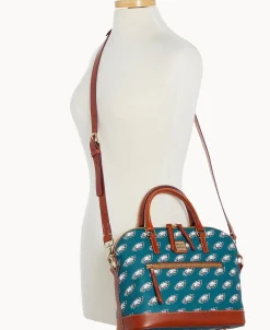 Dooney & Bourke Game Day Ready | Printed Fabric^NFL Domed Zip Satchel
