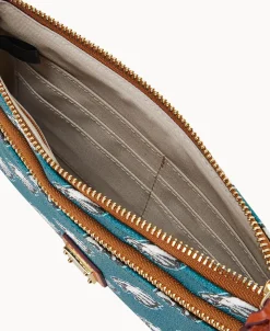 Dooney & Bourke Grab and Go | Wristlets^NFL Eagles Double Zip Wristlet