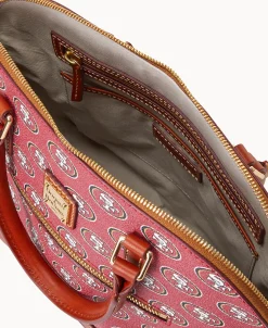 Dooney & Bourke Game Day Ready | Printed Fabric^NFL Domed Zip Satchel