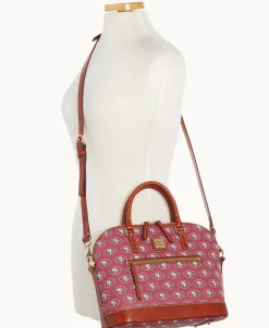 Dooney & Bourke Game Day Ready | Printed Fabric^NFL Domed Zip Satchel