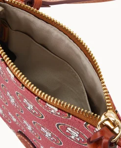 Dooney & Bourke Game Day Ready | Printed Fabric^NFL Small North South Top Zip Crossbody