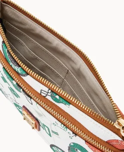 Dooney & Bourke Grab and Go | Wristlets^NFL Jets Double Zip Wristlet