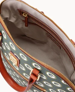 Dooney & Bourke Game Day Ready | Printed Fabric^NFL Domed Zip Satchel