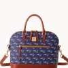 Dooney & Bourke Game Day Ready | Printed Fabric^NFL Domed Zip Satchel