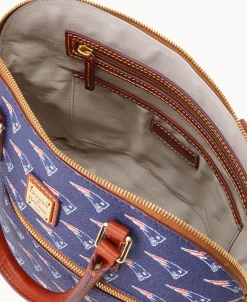Dooney & Bourke Game Day Ready | Printed Fabric^NFL Domed Zip Satchel